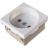 Розетка IEK РКС-20-30-П-К с заземляющим контактом 2к (на 2 модуля) ПРАЙМЕР белая - CKK-40D-RSZB2-K01-K